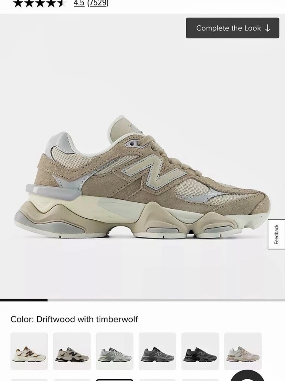 New Balance 9060 Driftwood Timberwolf Sneakers in Beige & Gray